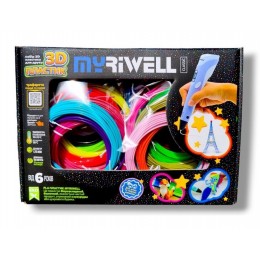 Набір пластика PLA Myriwell Classic для 3D ручок 100 метрів (20 кольорів по 5 метрів)