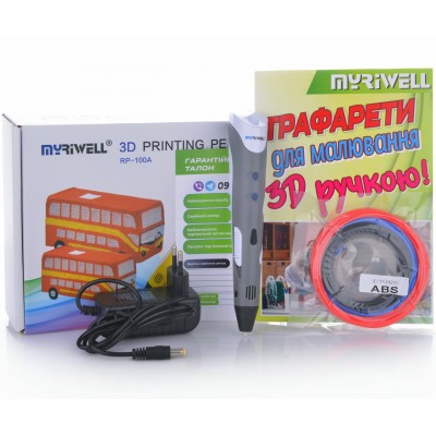 3D-ручка MYRIWELL RP-100A Gray (ABS)