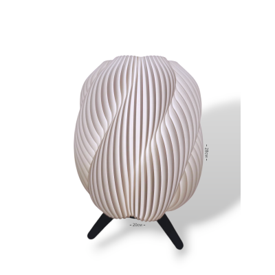 Настільна лампа сучасна декоративна WellBrand AirWave XL White/Black Modern E27 (20х20х28см)